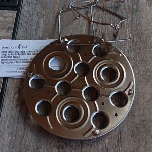 Pampered Chef Quick Cooker Stackable Steaming Rack Set